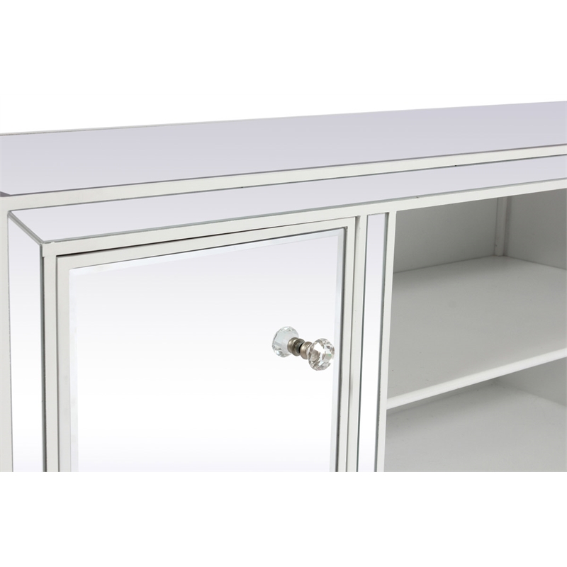 Elegant Decor Reflexion Wood & Mirror TV Stand for TVs up to 55