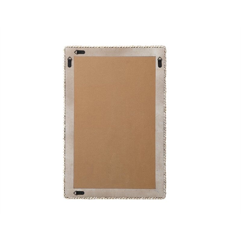 Elegant Decor Rectangle Cornhusk Mirror 24X36