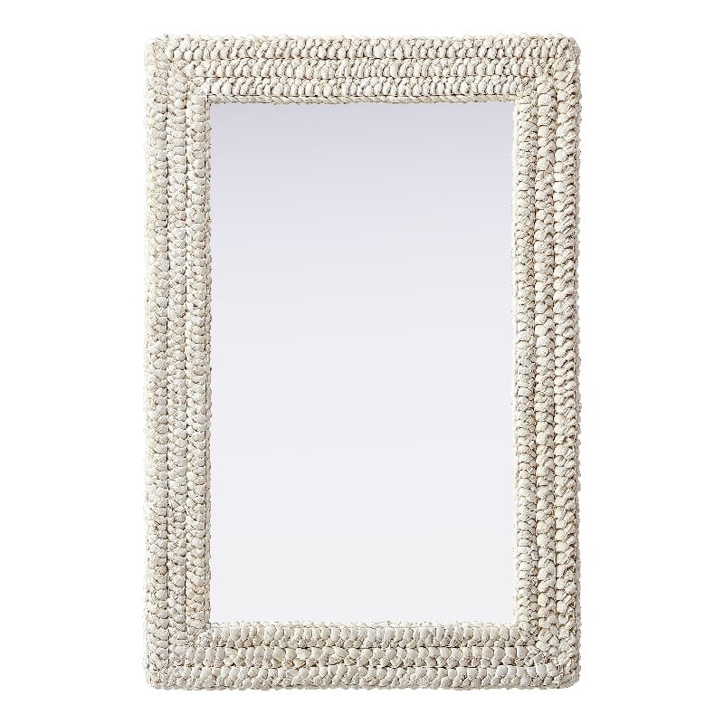 Elegant Decor Rectangle Cornhusk Mirror 24X36