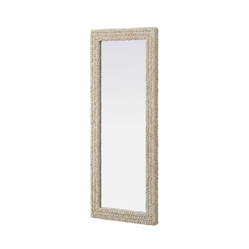 Elegant Decor Rectangle Cornhusk Mirror 24X60