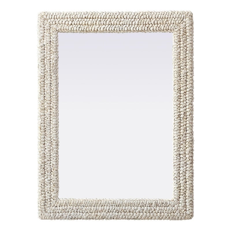 Elegant Decor Rectangle Cornhusk Mirror 27X36
