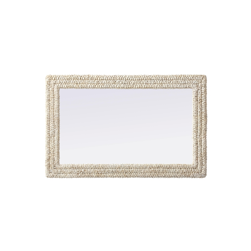 Elegant Decor Rectangle Cornhusk Mirror 27X42