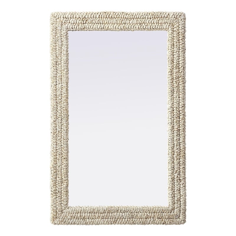 Elegant Decor Rectangle Cornhusk Mirror 27X42