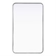 Elegant Decor Contour Metal Rectangle Mirror 22X36