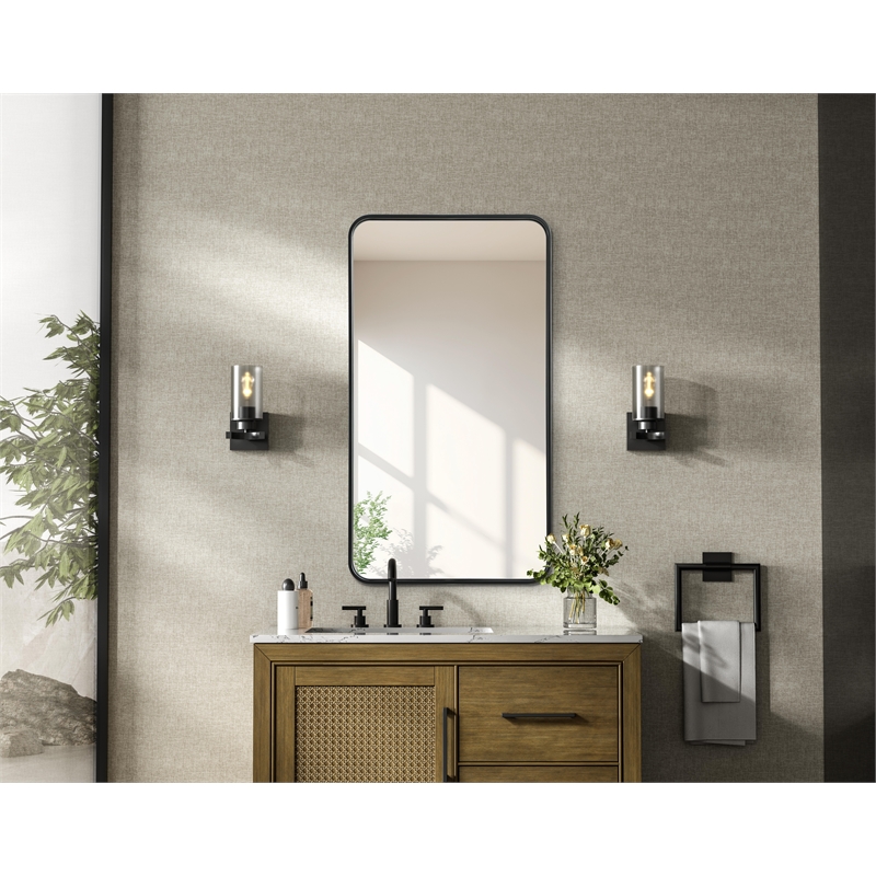Elegant Decor Contour Metal Rectangle Mirror 22X40