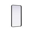 Elegant Decor Contour Metal Rectangle Mirror 22X40