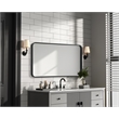 Elegant Decor Contour Metal Rectangle Mirror 22X40
