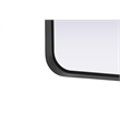 Elegant Decor Contour Metal Rectangle Mirror 22X40