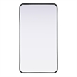 Elegant Decor Contour Metal Rectangle Mirror 22X40