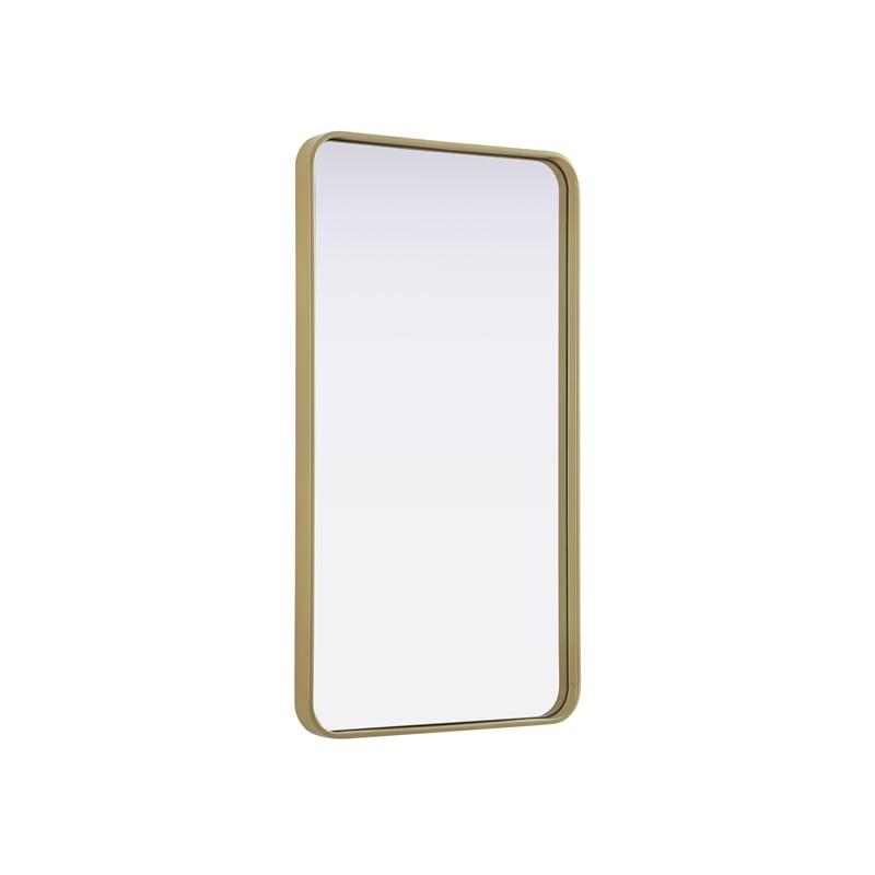 Elegant Decor Contour Metal Rectangle Mirror 22X40