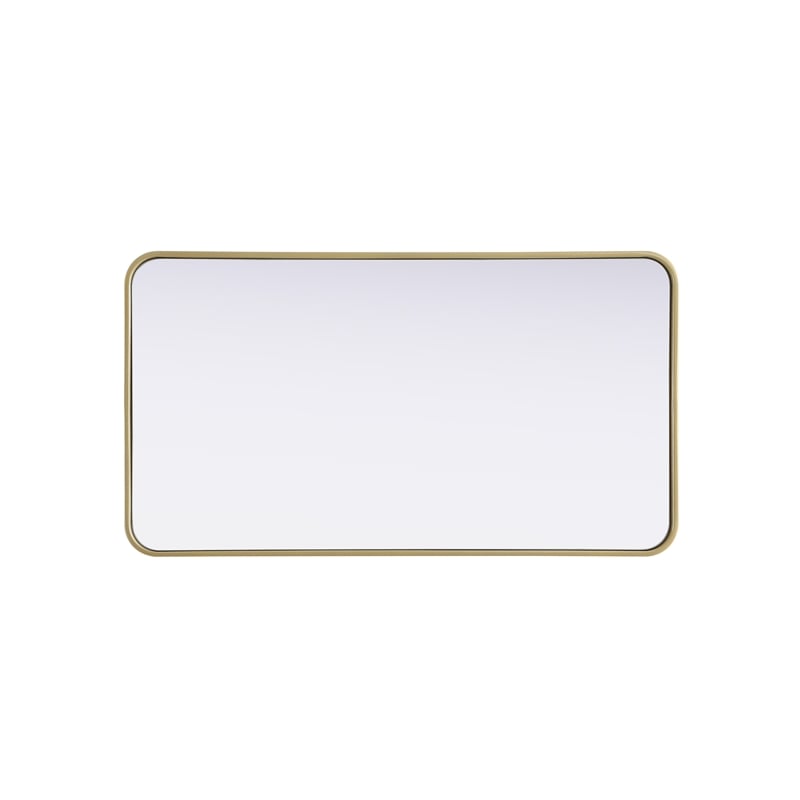 Elegant Decor Contour Metal Rectangle Mirror 22X40