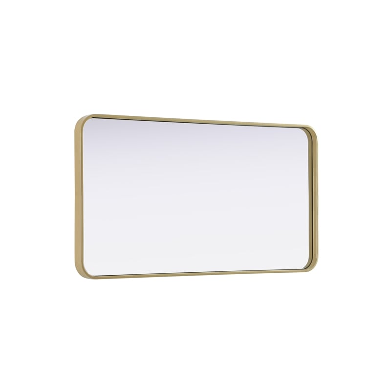 Elegant Decor Contour Metal Rectangle Mirror 22X40
