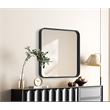 Elegant Decor Contour Metal Square Mirror 24X24
