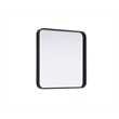 Elegant Decor Contour Metal Square Mirror 24X24