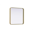 Elegant Decor Contour Metal Square Mirror 24X24