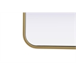 Elegant Decor Contour Metal Square Mirror 24X24