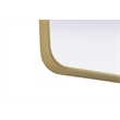 Elegant Decor Contour Metal Square Mirror 24X24