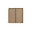 Elegant Decor Contour Metal Square Mirror 24X24