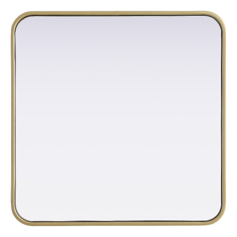 Elegant Decor Contour Metal Square Mirror 24X24