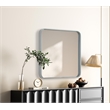 Elegant Decor Contour Metal Square Mirror 24X24