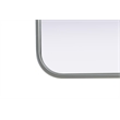 Elegant Decor Contour Metal Square Mirror 24X24