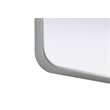 Elegant Decor Contour Metal Square Mirror 24X24