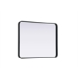 Elegant Decor Contour Metal Rectangle Mirror 24X32
