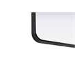 Elegant Decor Contour Metal Rectangle Mirror 24X32