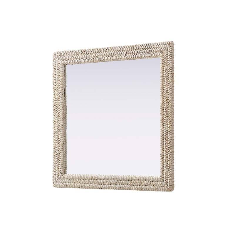 Elegant Decor Rectangle Cornhusk Mirror 36X36