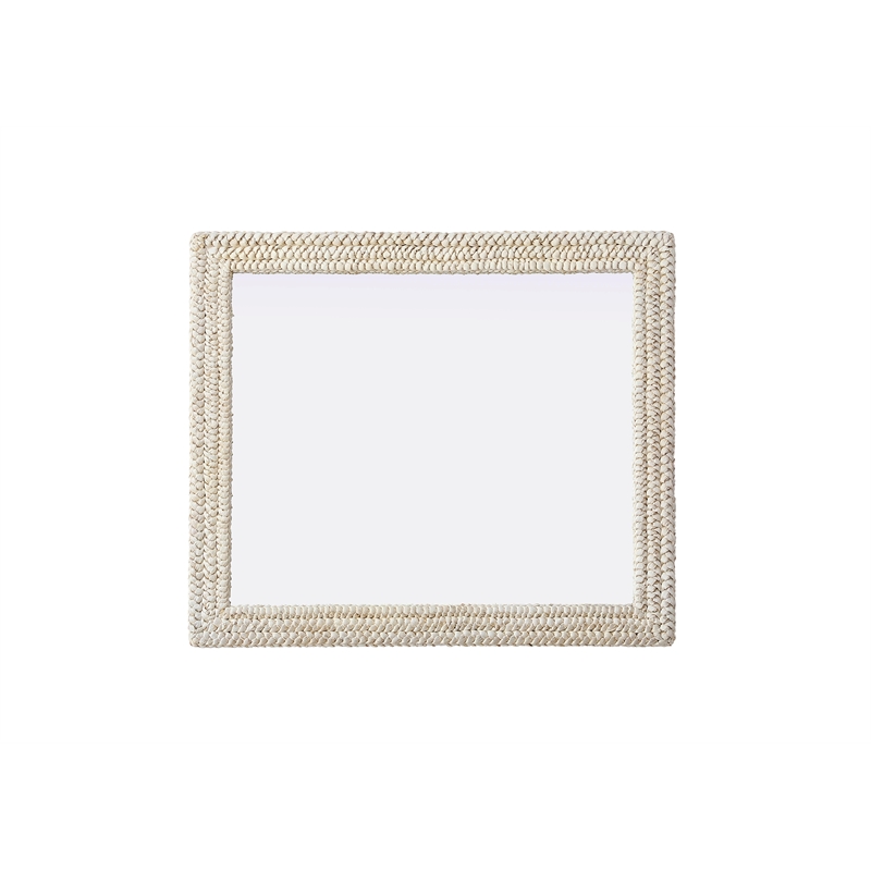 Elegant Decor Rectangle Cornhusk Mirror 36X42