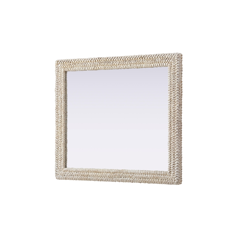 Elegant Decor Rectangle Cornhusk Mirror 36X42
