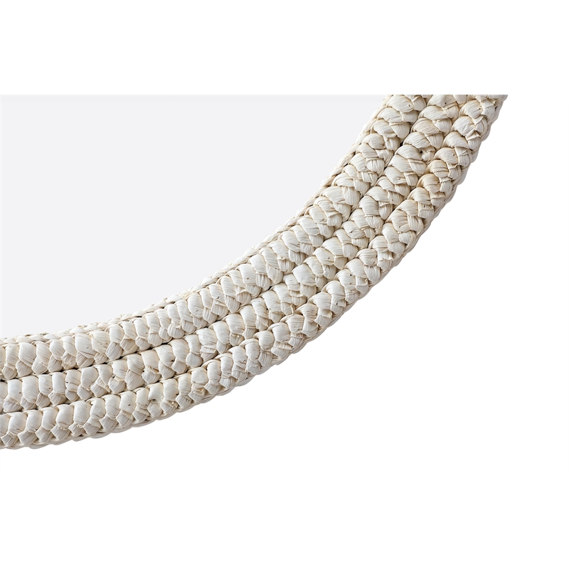 Elegant Decor Round Cornhusk Mirror 36X36