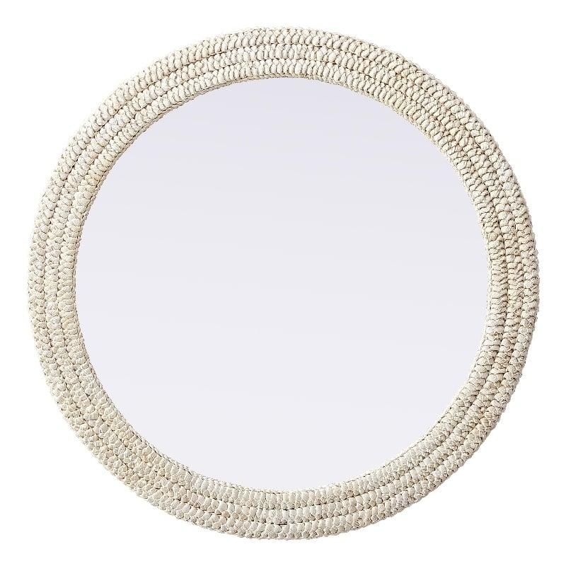Elegant Decor Round Cornhusk Mirror 36X36
