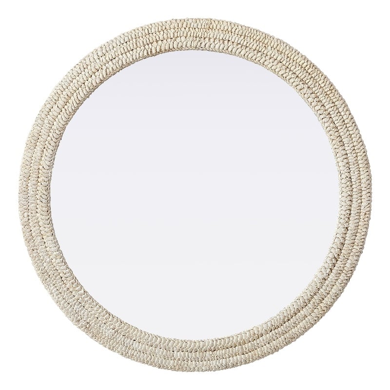Elegant Decor Round Cornhusk Mirror 42X42