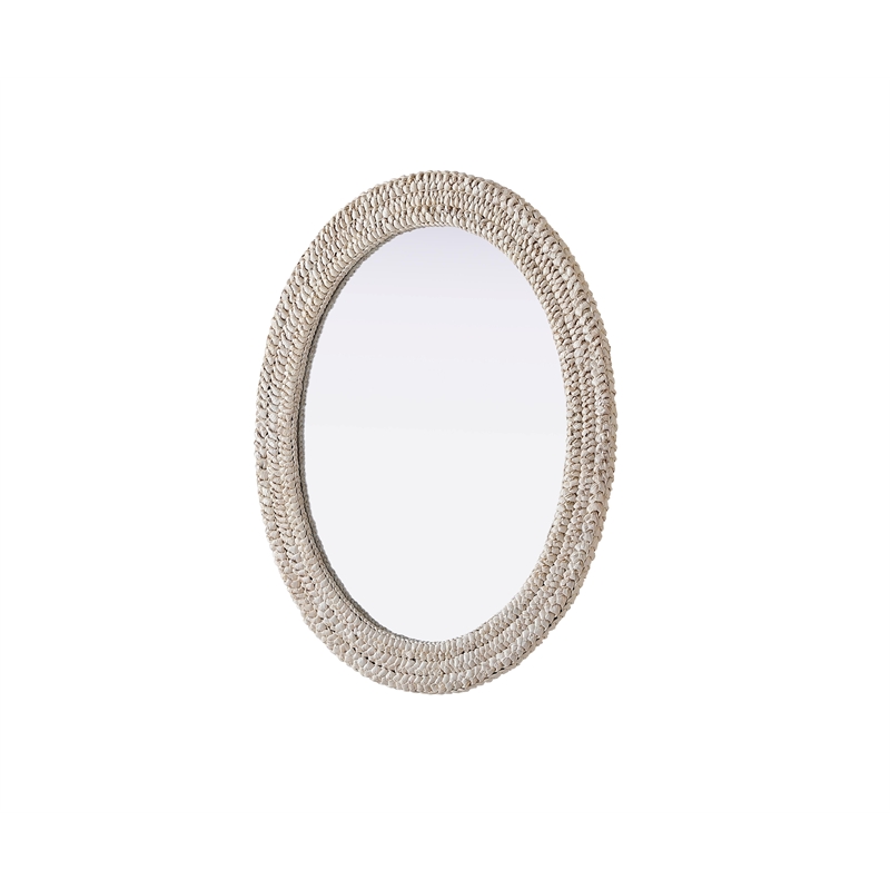 Elegant Decor Oval Cornhusk Mirror 30X36