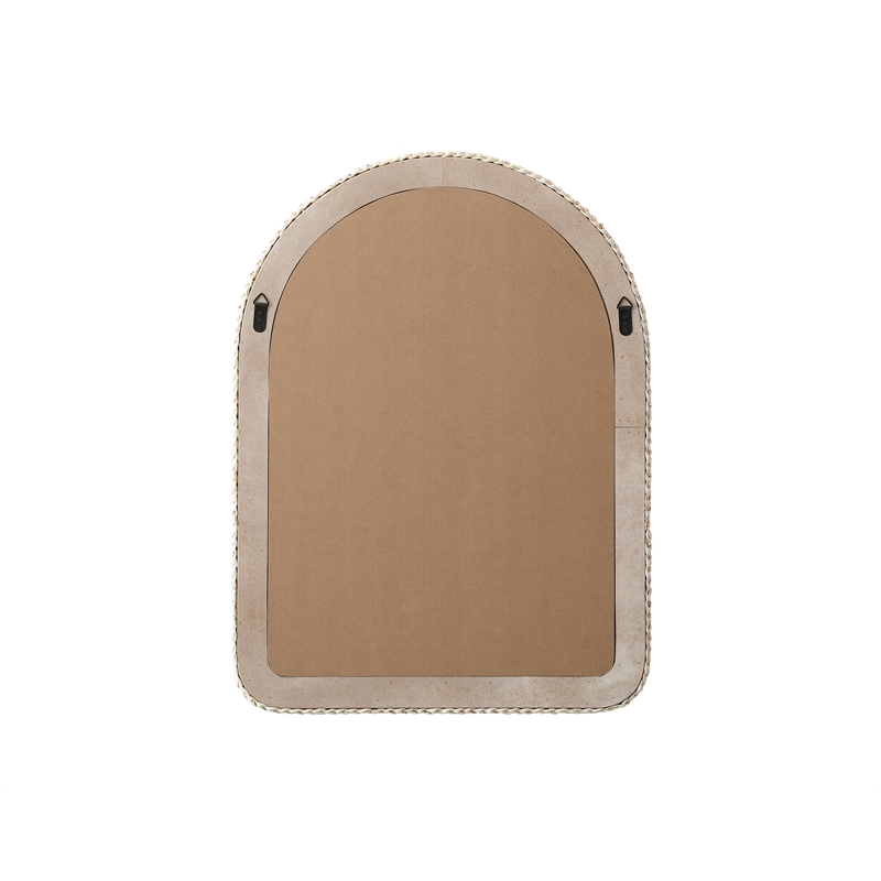 Elegant Decor Arch Cornhusk Mirror 27X36