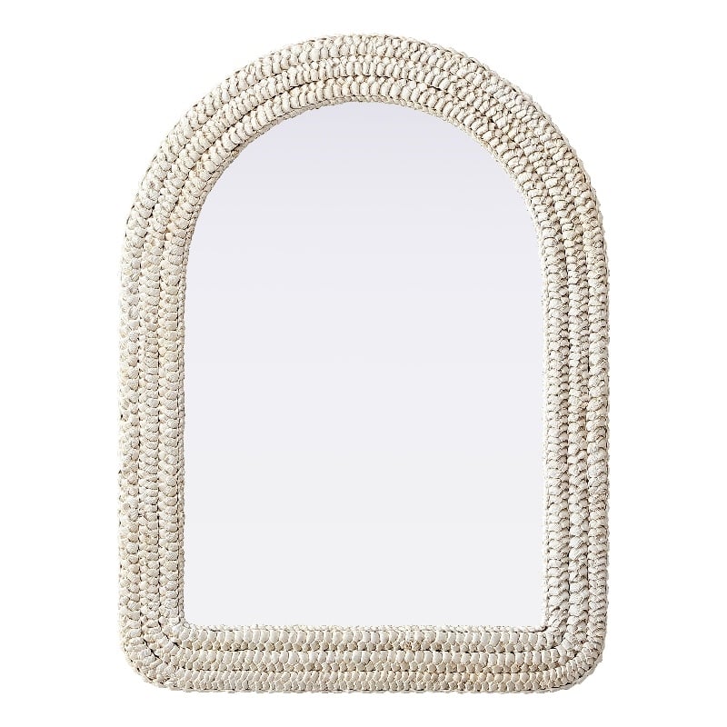 Elegant Decor Arch Cornhusk Mirror 27X36