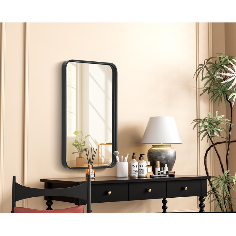 Elegant Decor Contour Metal Rectangle Mirror 18X30