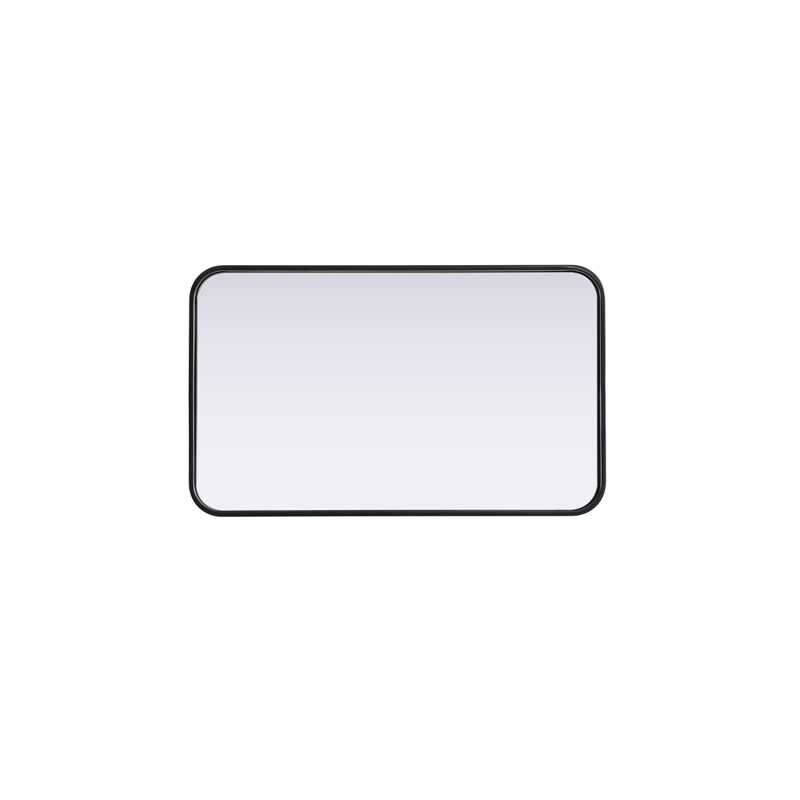 Elegant Decor Contour Metal Rectangle Mirror 18X30
