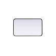 Elegant Decor Contour Metal Rectangle Mirror 18X30
