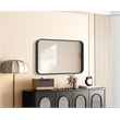 Elegant Decor Contour Metal Rectangle Mirror 18X30