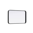Elegant Decor Contour Metal Rectangle Mirror 18X30