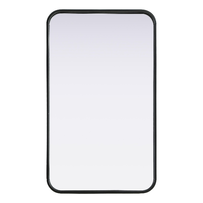 Elegant Decor Contour Metal Rectangle Mirror 18X30