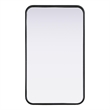 Elegant Decor Contour Metal Rectangle Mirror 18X30