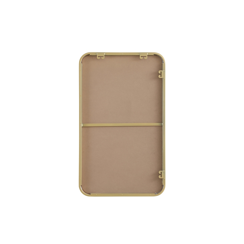 Elegant Decor Contour Metal Rectangle Mirror 18X30