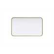 Elegant Decor Contour Metal Rectangle Mirror 18X30