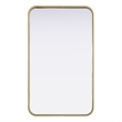Elegant Decor Contour Metal Rectangle Mirror 18X30