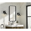 Elegant Decor Contour Metal Rectangle Mirror 18X36