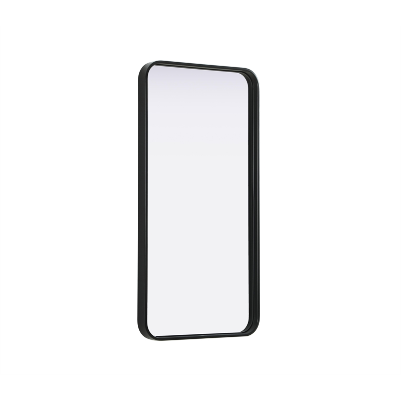 Elegant Decor Contour Metal Rectangle Mirror 18X36
