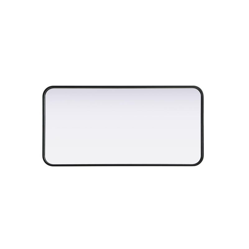 Elegant Decor Contour Metal Rectangle Mirror 18X36
